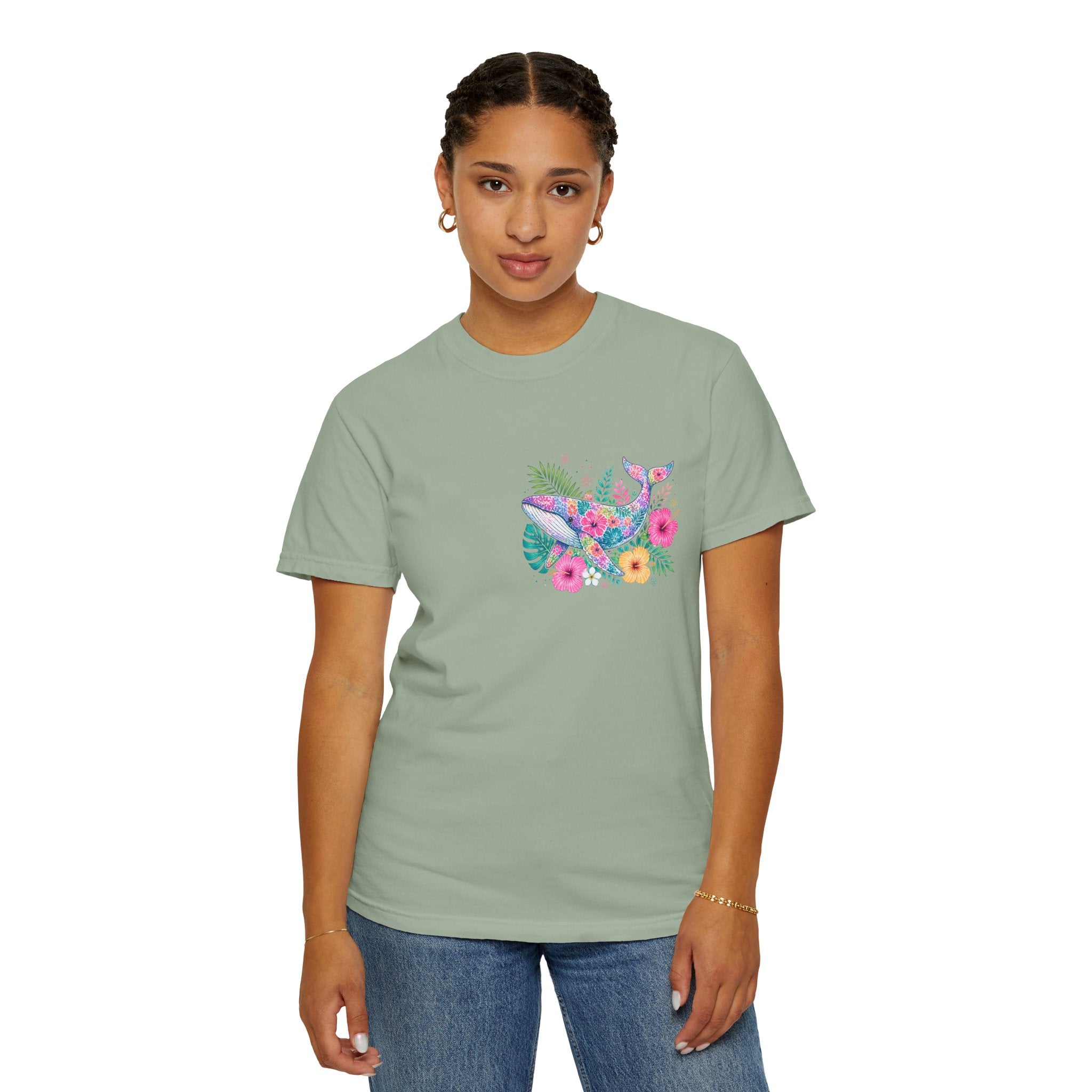 Miami Beach Club T‑Shirt — Retro Flamingo Tropical Floral Graphic Tee