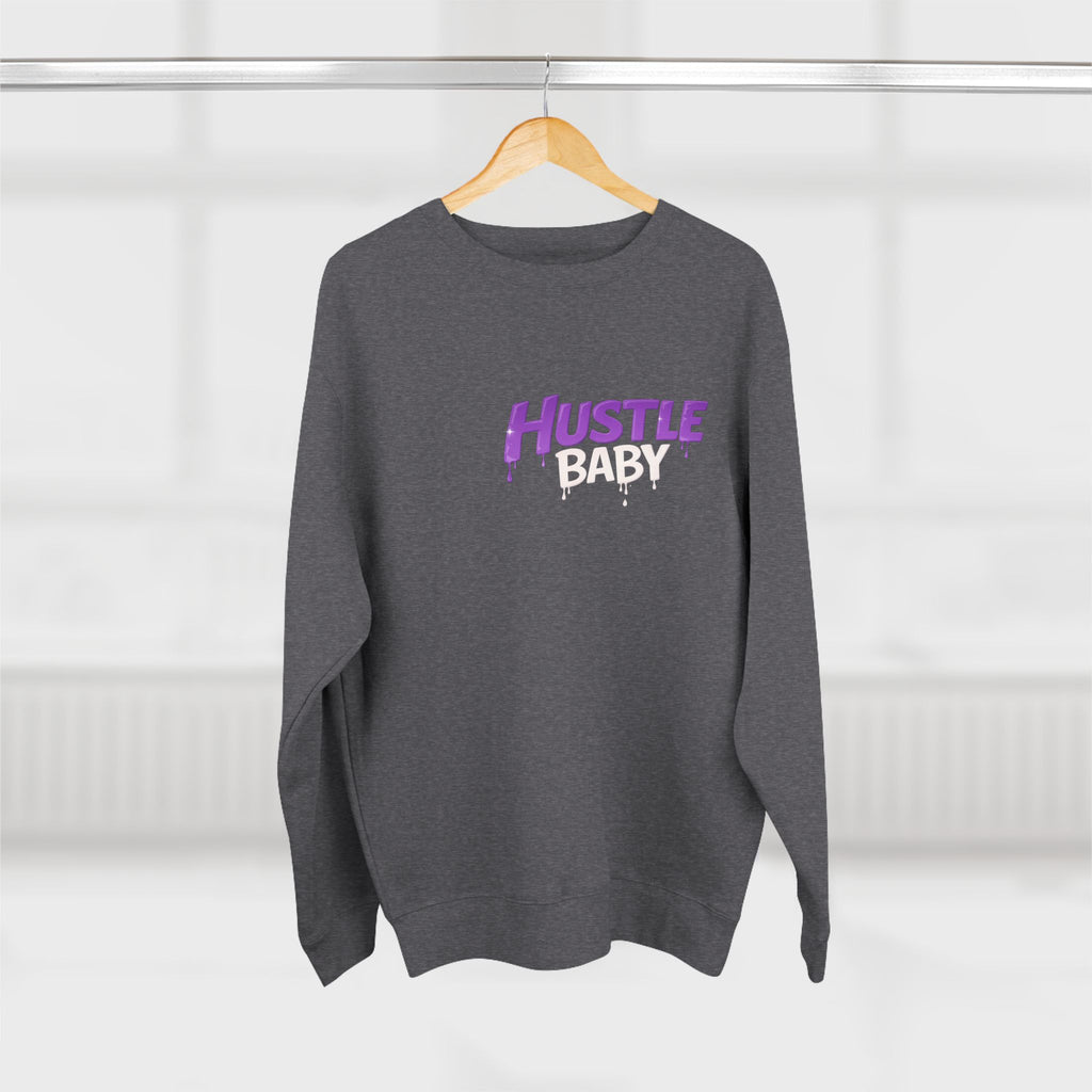 Hustle Baby Crewneck Sweatshirt – SWO Hustle Baby Front Logo & Back Graphic