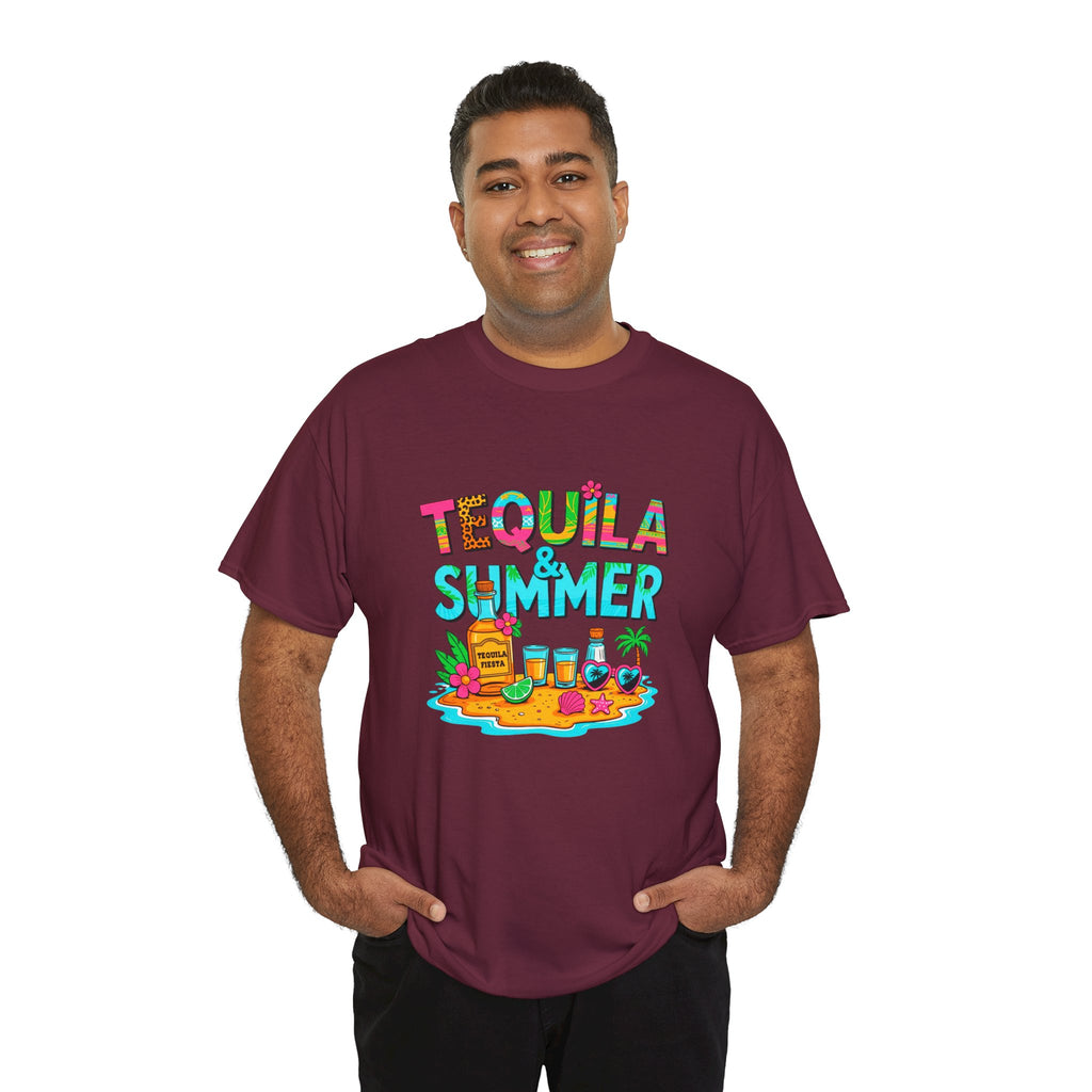 Tequila Summer Tee – Tropical Beach Cocktail Graphic T-Shirt