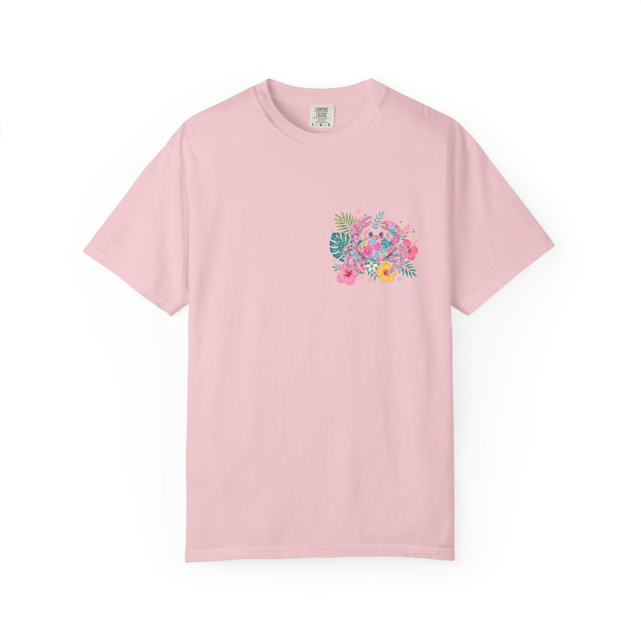 T-Shirt — "Sun Sand" Tropical Palm Floral Graphic Tee