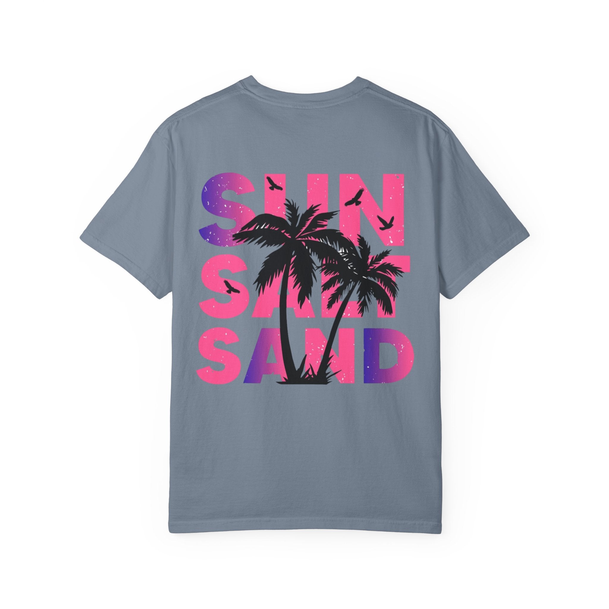 T-Shirt — "Sun Sand" Tropical Palm Floral Graphic Tee