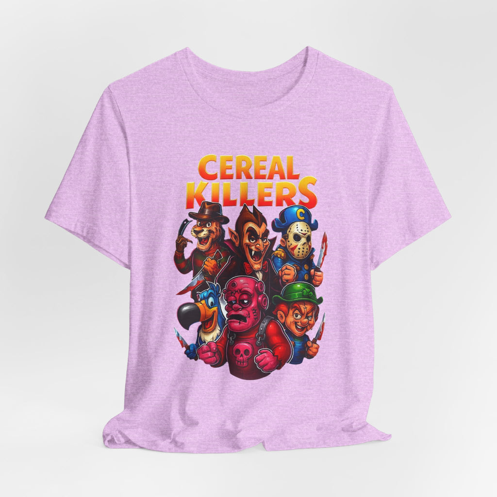 Cereal Killers Parody Horror Cartoon T-Shirt | Funny Cereal Villains Graphic Tee