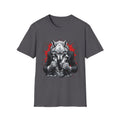 Wolf Suit T-Shirt — Wolf in Suit Graphic Tee (Bold Red Splash)