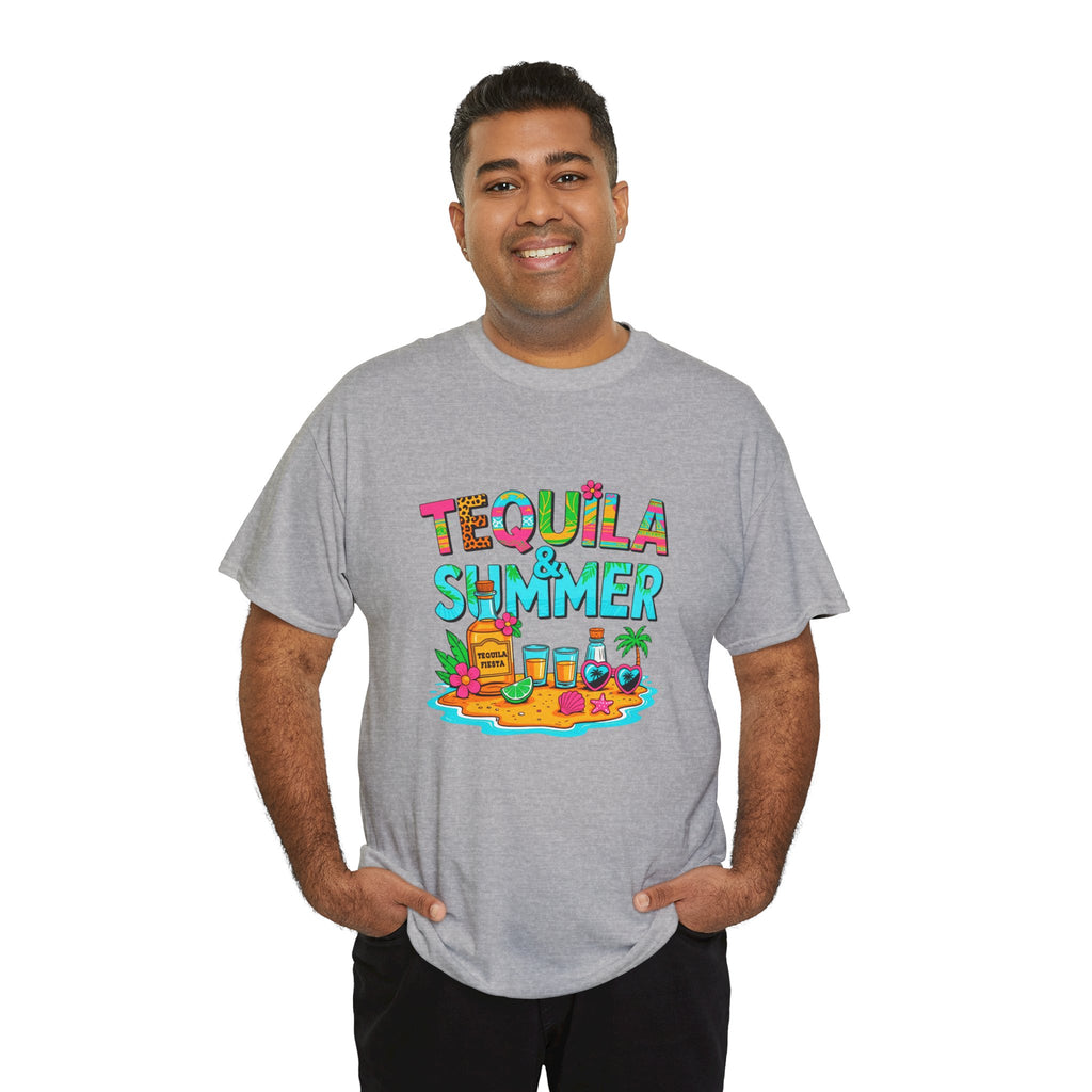 Tequila Summer Tee – Tropical Beach Cocktail Graphic T-Shirt